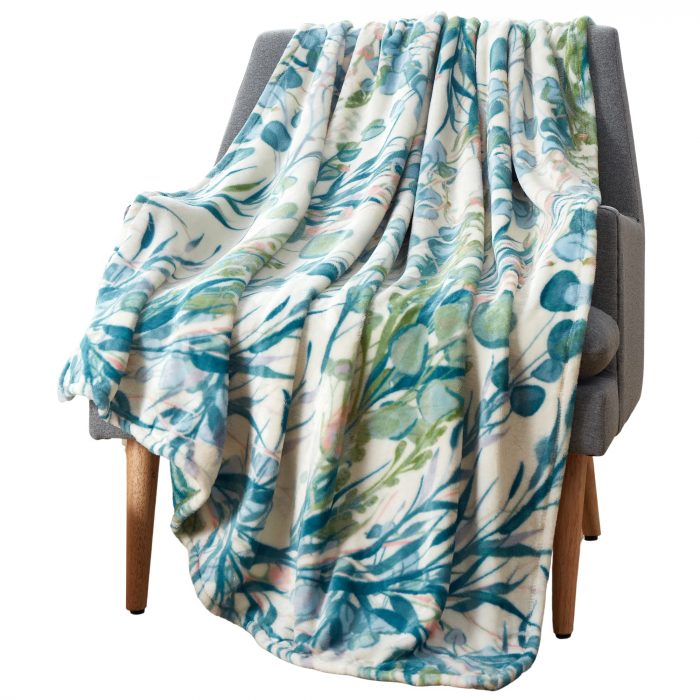 Floral Photo Plush Blanket