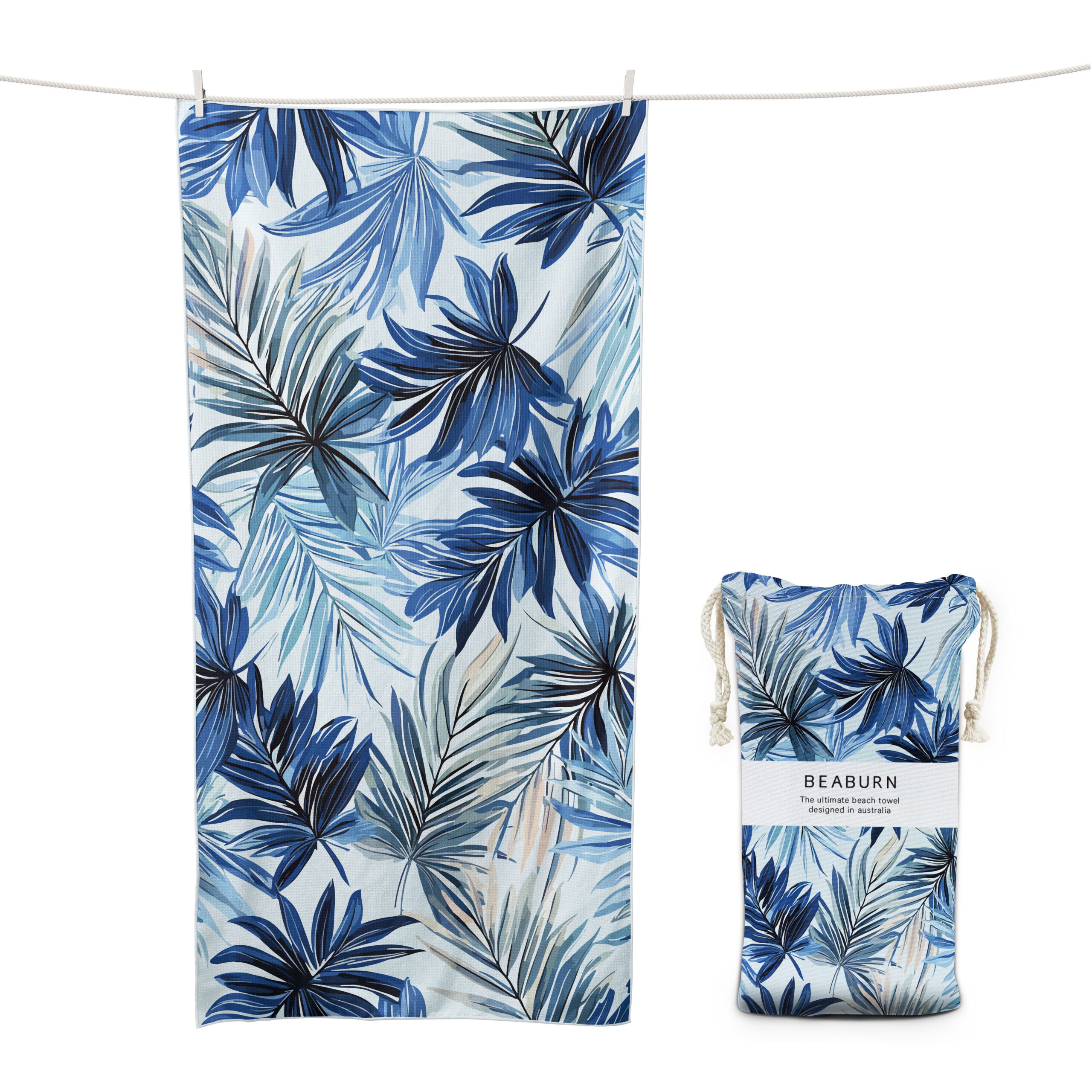 Ocean Breeze Serenity Blue Leaf