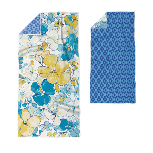 Pastel Blue Yellow Floral