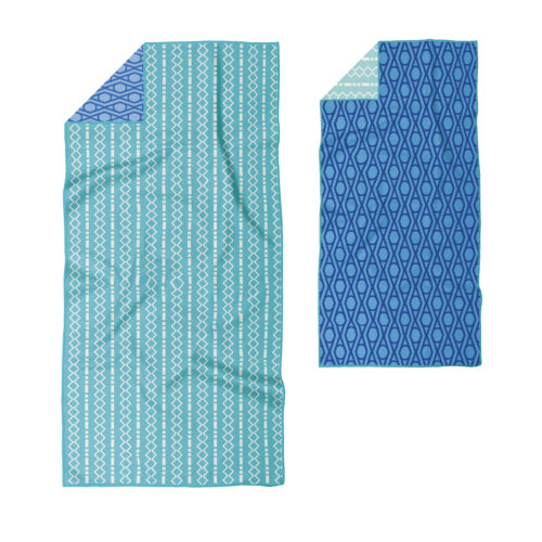 Geometric Aquamarine Stripes